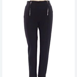 The Kooples Black Sport Jogger Pants with Silver Accents